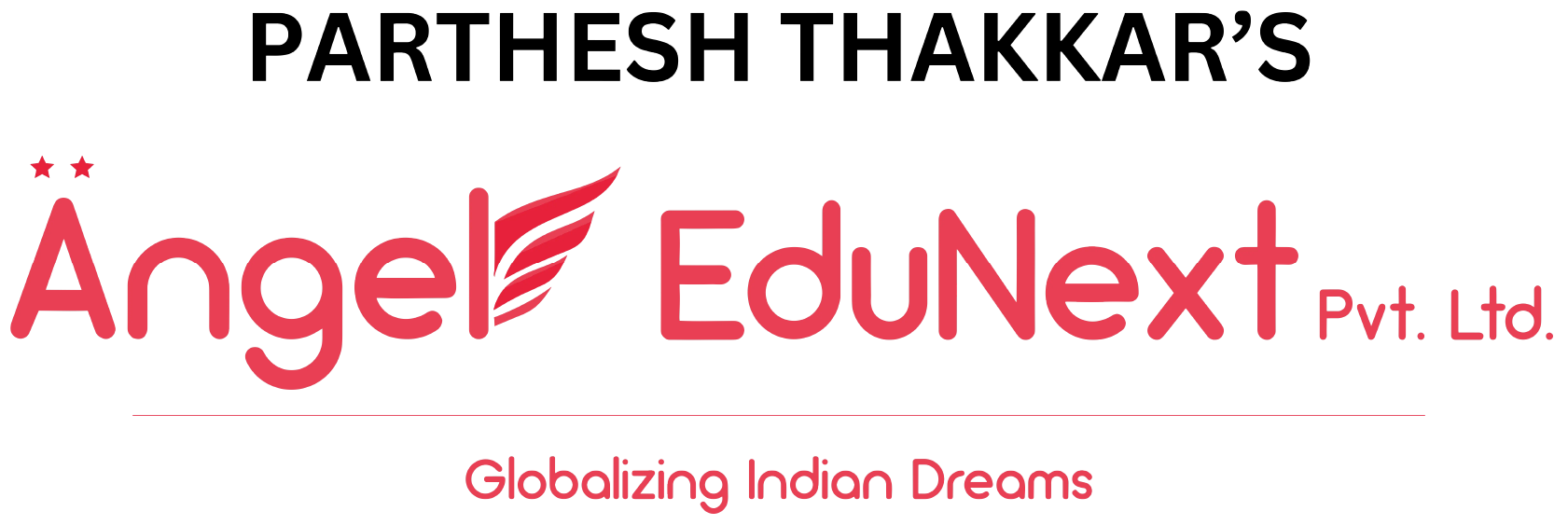 Angel EduNext Logo with Parthesh Thakkar